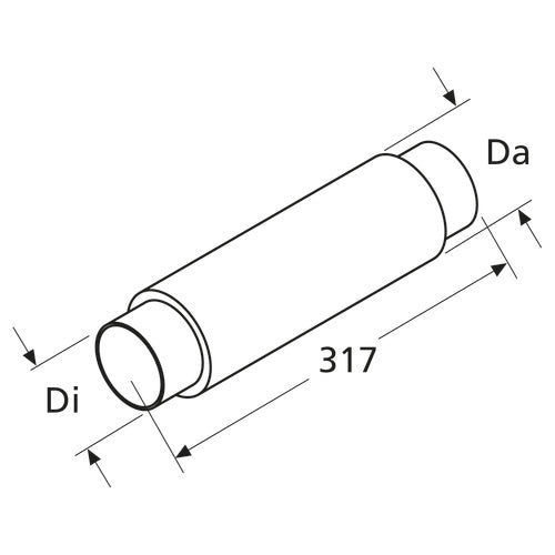 Webasto Heizluftschalldämpfer D90 BG110 Komplett, Schalldämpfer, Modell XYZ123, Schwarz