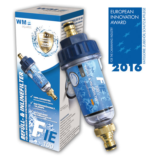 WM aquatec Befüll- & Inlinefilter 0,1µm, Wasserfilter Trinkwasserdesinfektion chemiefrei, Gardena® kompatibel