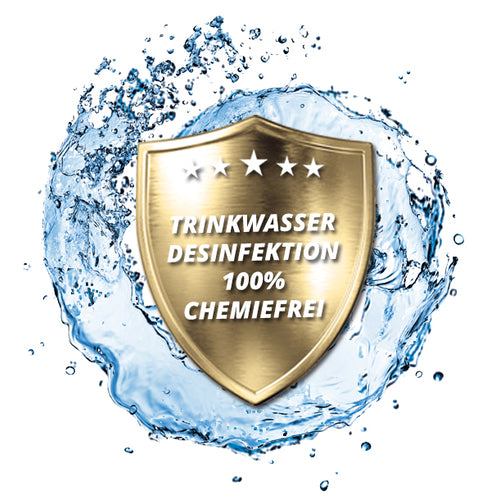 WM aquatec Befüll- & Inlinefilter 0,1µm, Wasserfilter Trinkwasserdesinfektion chemiefrei, Gardena® kompatibel