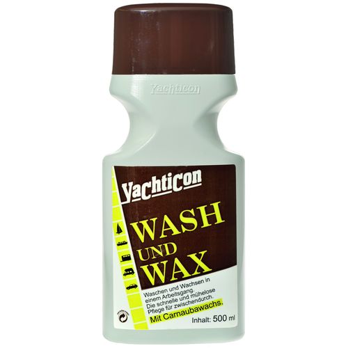 Yachticon Bootspflege 2-in-1 Wash & Wax 500 ml, Schiff Reiniger, schnelles Waschen und Versiegeln mit Carnauba-Wachs