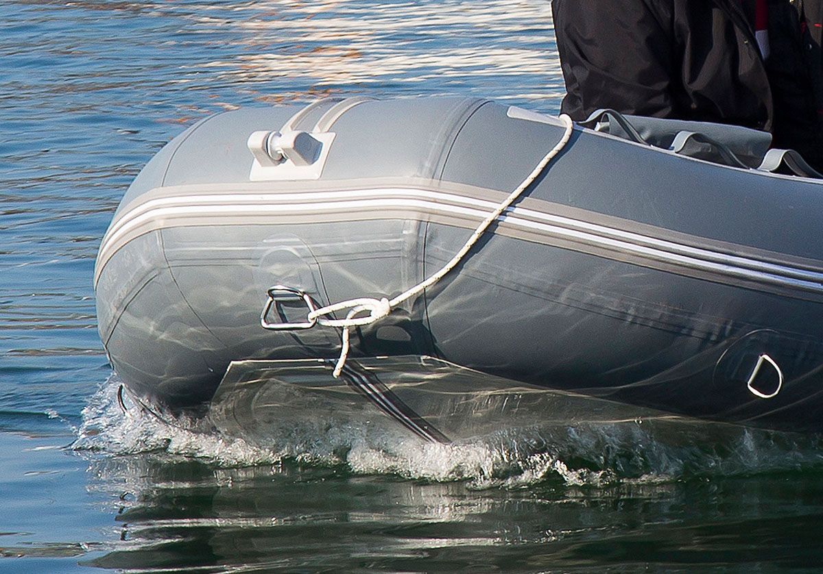 Schlauchboot 320cm mit Aluboden und Luftkiel, PVC grau