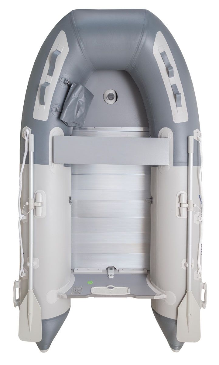 Schlauchboot 270cm mit Aluboden und Luftkiel, PVC grau