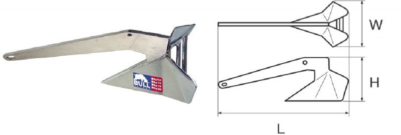 Bull-Anker 30kg Edelstahl