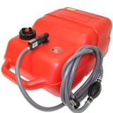 Mercury fuel tank red, manual level indicator, ISO standard 13591, HDPE for gasoline and diesel -