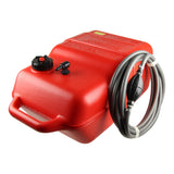 Red fuel tank, 8mm connection nipple, 5m hose, ISO-certified, HDPE chemical-resistant - 11.3 - 30 liters (optional with hose)