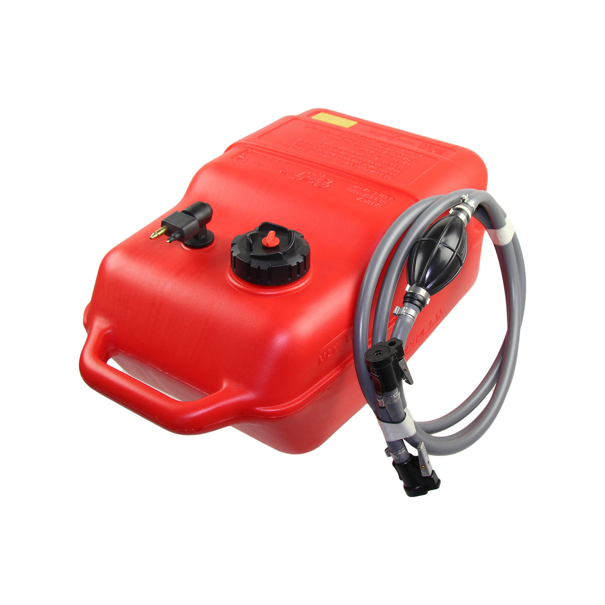 Johnson fuel tank red with Johnson &amp; Evinrude connection, chemical-resistant HDPE plastic, ISO-certified - 11.3 - 30 liters