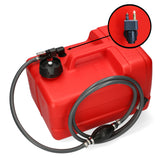 Johnson fuel tank red with Johnson &amp; Evinrude connection, chemical-resistant HDPE plastic, ISO-certified - 11.3 - 30 liters