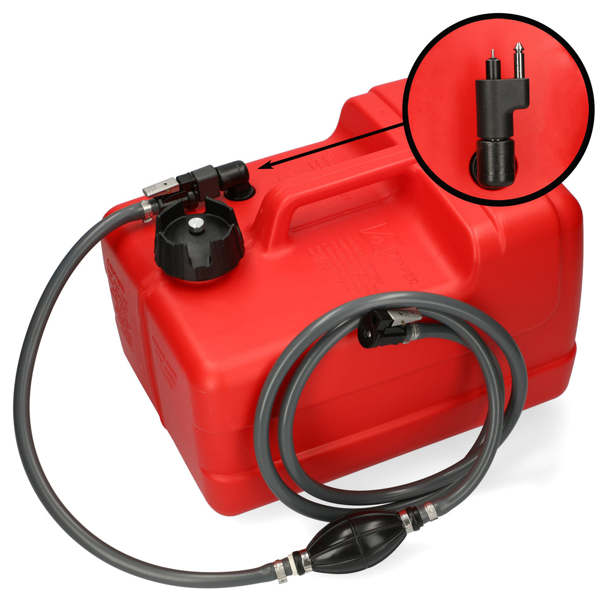Yamaha fuel tank red, HDPE, ISO-standardized, excellent chemical resistance for gasoline and diesel - 11.3 - 30 liters