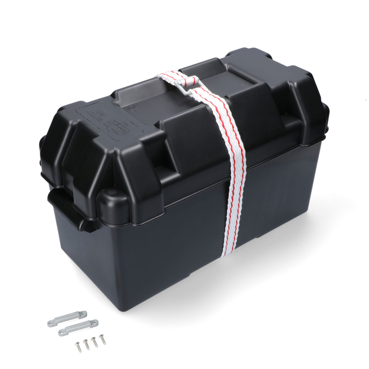 Batteriekasten mit Trennwand 390 x 177 x 195mm Schwarz