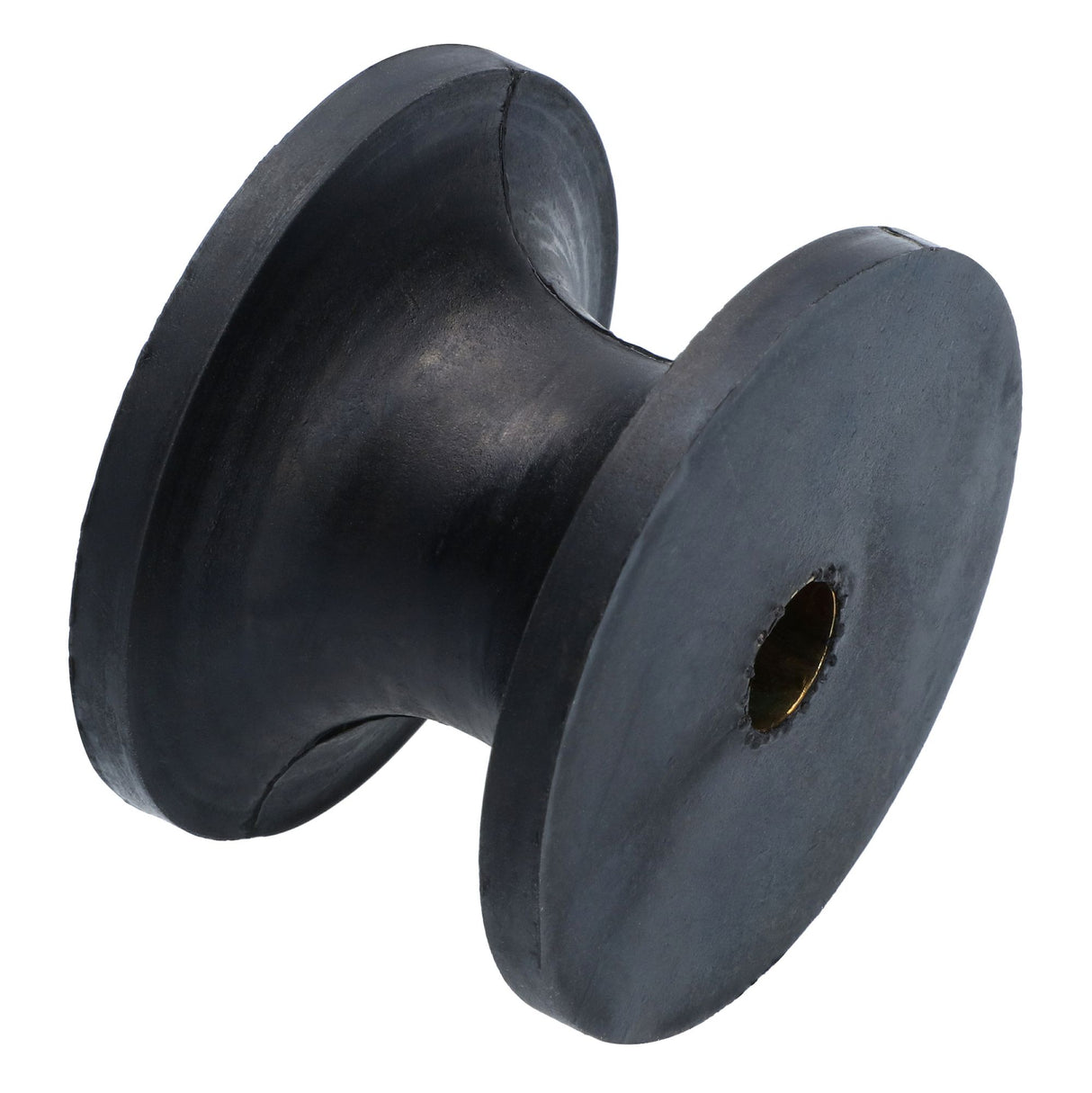 Ersatzbugrolle Hartgummi schwarz 64 x 43 mm Bootsbugrolle mit Messinghülse