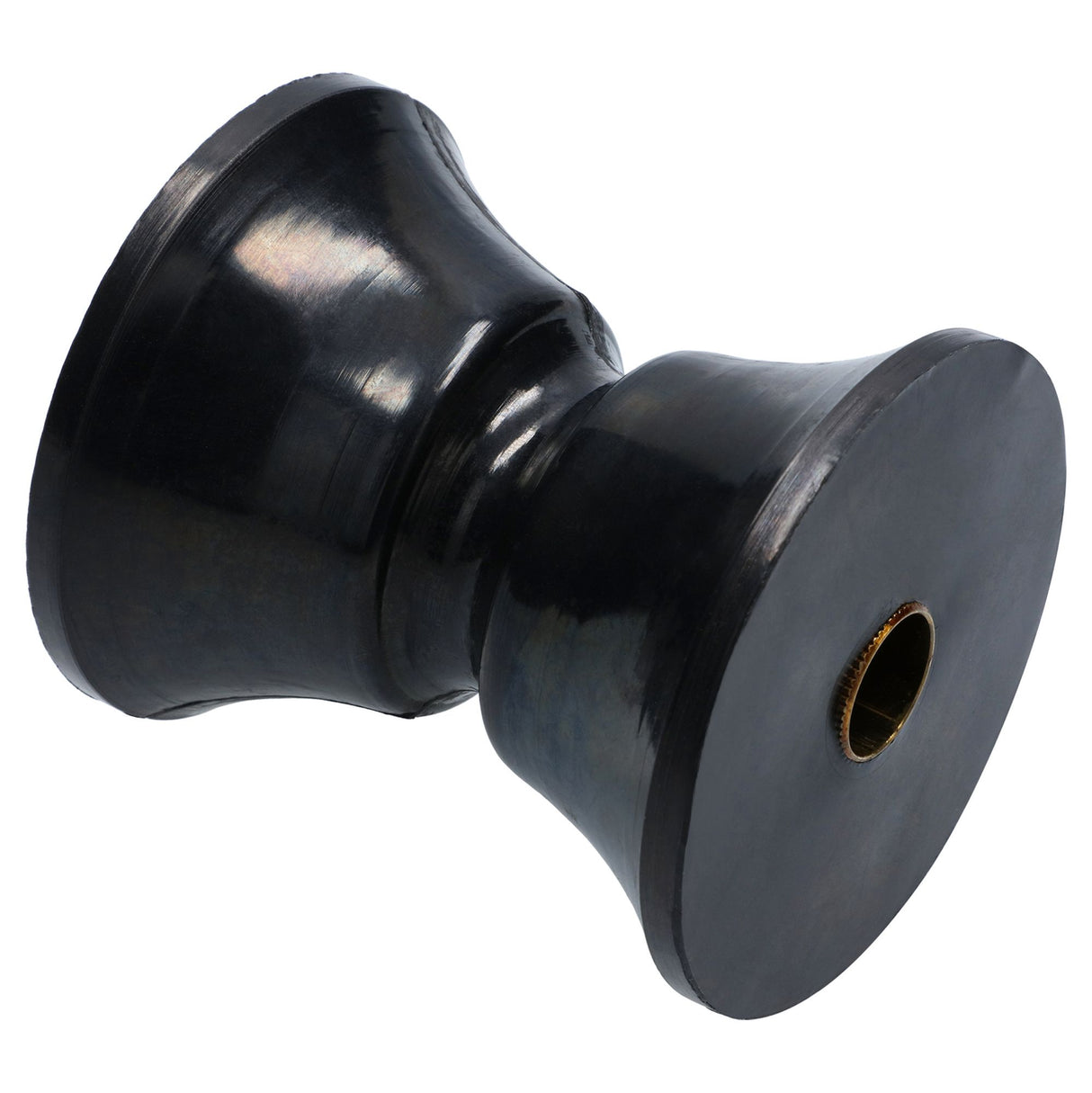 Ersatzbugrolle Hartgummi 78 x 87 mm, Bootstrailerrolle, Messinghülse