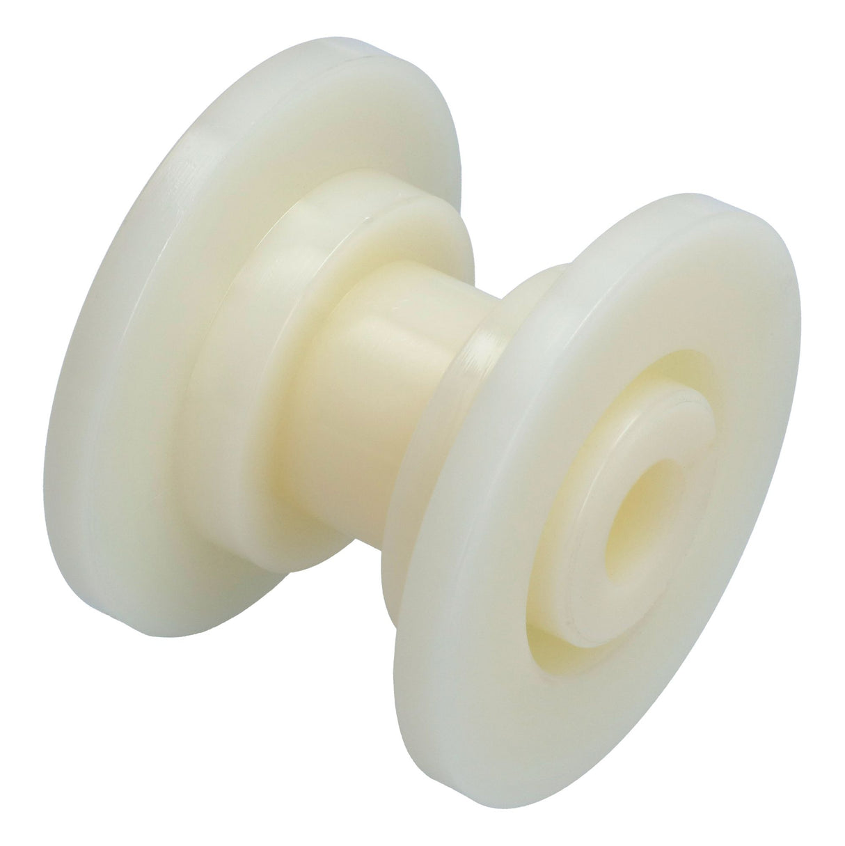 Ersatzbugrolle Nylon creme 61 x 49 mm, Bootsrutsche, Ø Achsbohrung 13 mm