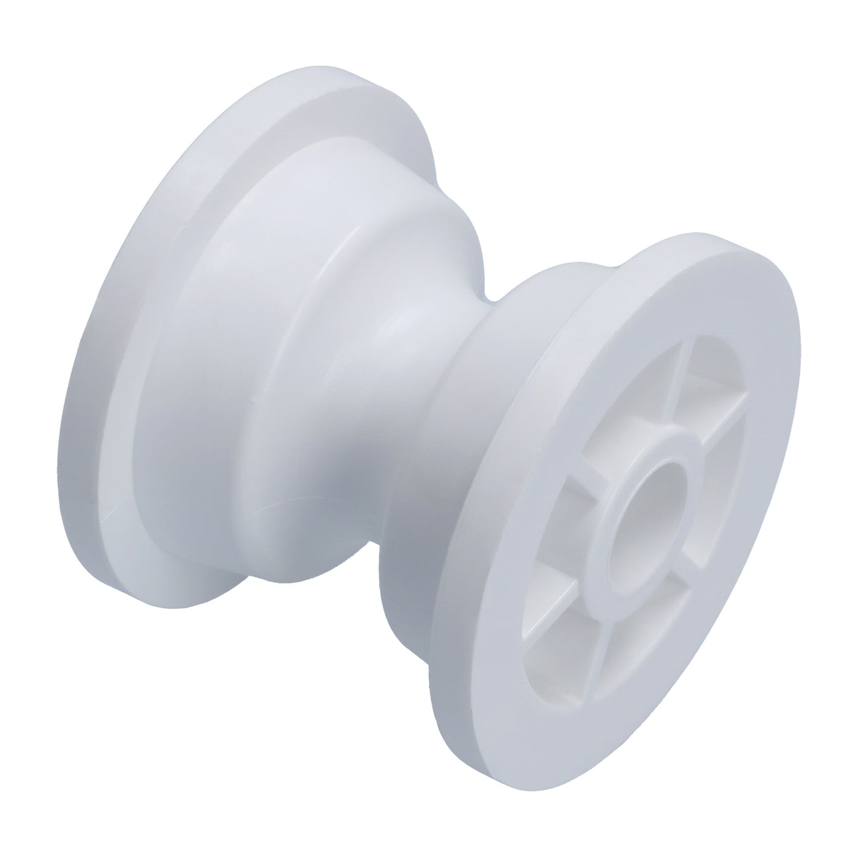 Ersatzbugrolle Nylon Weiß 54 x 49 mm, Bootrolle, Ø Achsbohrung 13 mm