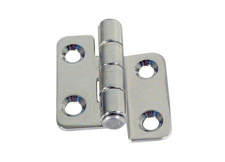 Hinge Offset Mini stainless steel, highly polished, 37.5x52.5x1.5mm, door fitting, durable