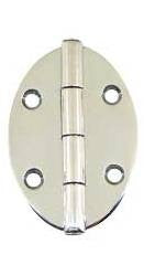 Scharnier Long Oval Edelstahl 78x56mm, Möbelband, rostfrei hochglanzpoliert