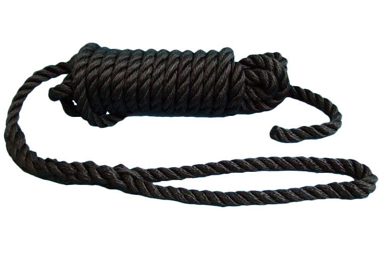 Betelon Festmacherleine Schwarz 8 m x 10 mm, Spezialleine mit gespleißter Schlinge, hohe Abriebfestigkeit