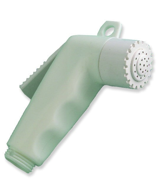 Duschkopf Messingventil stoßfester Kunststoff 11 cm, Handbrause, 1/2" Anschluss weiß