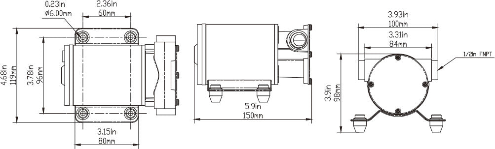 SEAFLO  selbstansaugende Bilge Pumpe 1800L/h Deckswaschpumpe