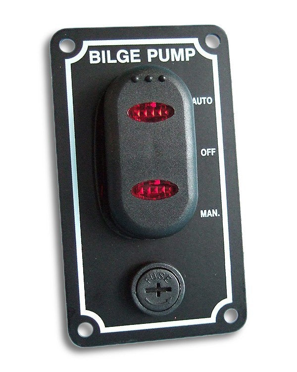 Schaltpaneel LED für Bilgepumpe mit 3-stelligem Schalter, Kontrollpanel, 20 Ampere Sicherungshalter