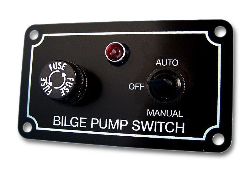Schaltpaneel für Bilgepumpe 3-Stellungen-Schalter Kontroll-LED Sicherungshalter 20A autom. Bootspumpensteuerung