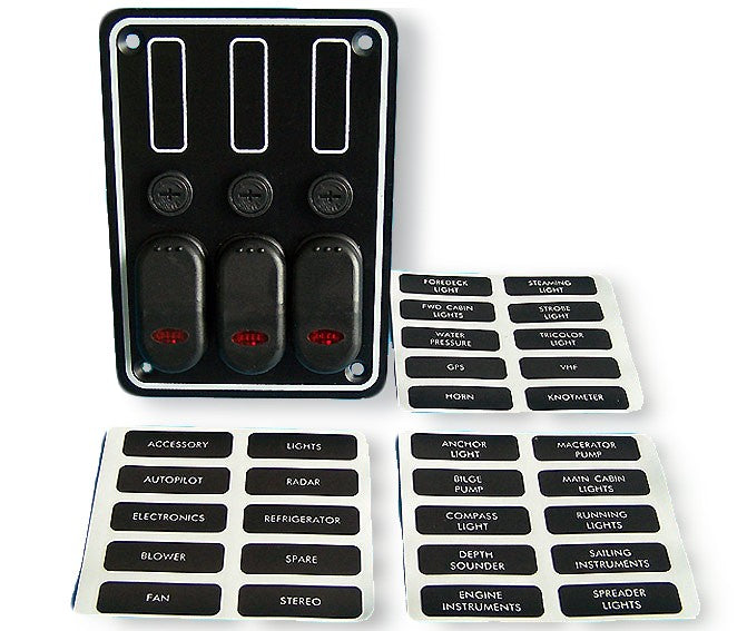 Edles Schaltpaneel mit 3 Schalter