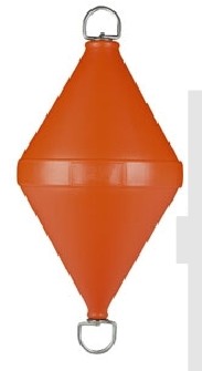 Verankerungsboje mit Stange u. Augen aus verz. Stahl, Ø 500, H: 1300 mm