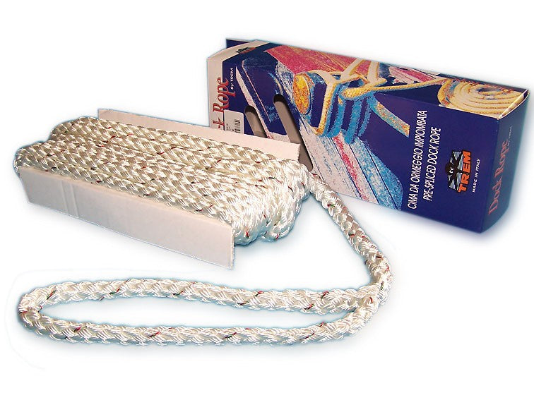 Spezial Festmacherleine 10m x Ø 12mm Nylon, Tauwerk mit gespleistem Auge, hohe Abriebfestigkeit