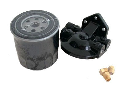 Wasserabscheider Kraftstofffilter Aluminium schwarz, für 2- und 4-Takt-Motoren, komplett mit Filtereinsatz, ersetzt Mercury, Sierra, SMI