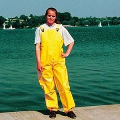 Rain dungarees Waterproof Yellow Size M, Rainwear, PVC fabric with welded seams