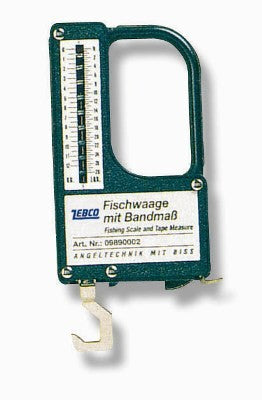 Zebco Federzugwaage 12kg mit Skalierung, Fischwaage, integriertes 1m Bandmaß, NEU