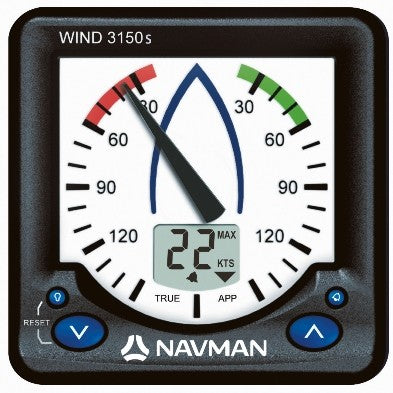 Navman wind measuring system Analog 3150s, wind indicator, LCD display &amp; NMEA 0183 integration