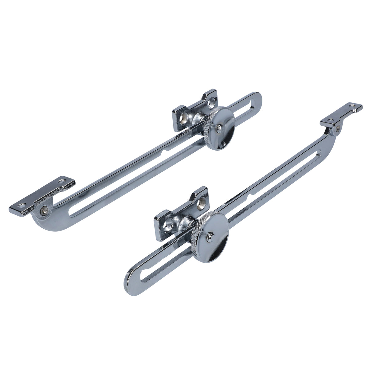 Lukenfeststeller Messing verchromt, robust und stabil, 300 mm Länge, verstellbar bis 230 mm, Lieferung 2 Stück