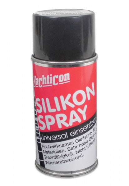 Yachticon Silikonspray nicht fettend wasserabweisend, Schmiermittel, gezieltes Sprühen mit Sprühröhrchen USP für Reißverschlüsse und quietschende Teile, 300ml