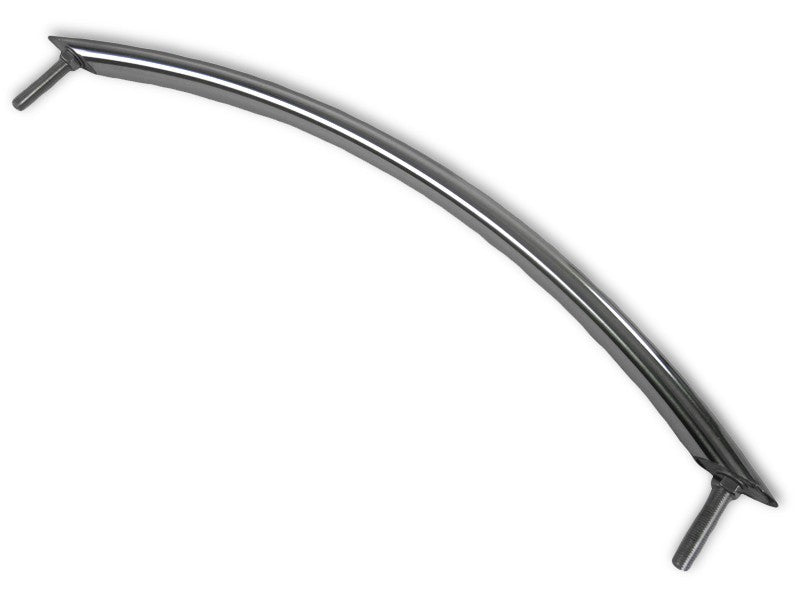 Handlauf Edelstahl hochglanzpoliert, 24x20 mm Rohrquerschnitt, Bolzenabstand 600 mm, 630 mm Länge