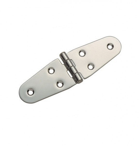 Hinge stainless steel 140 x 39 highly polished, door fitting, Wing Medium Center Pin