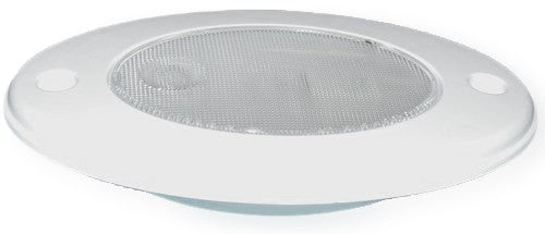 Deckenleuchte Halogen oval aus Kunststoff, Einbauleuchte, Drücken-zum-Schalten-Funktion