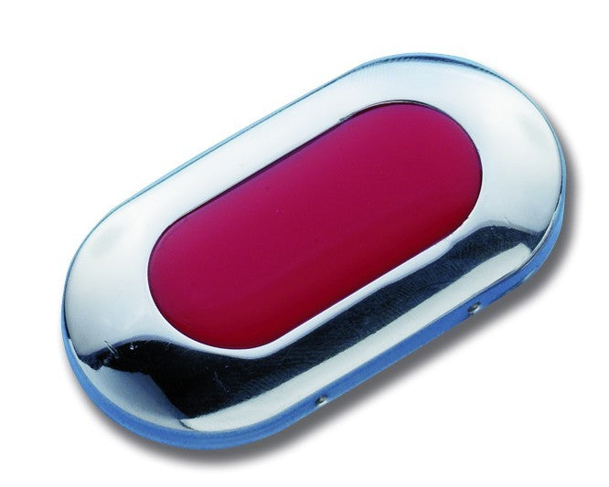 Einbauleuchte LED Rot 4 Messing verchromt, Deckenspot, Einbautiefe 16mm