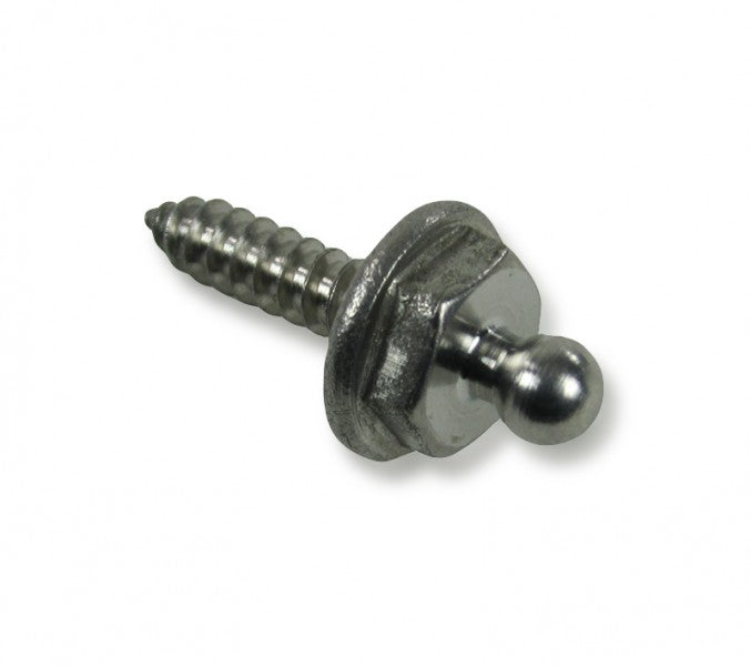 Safety locking screw wood thread 27x12mm, screw for canopy and awning, chrome-plated brass