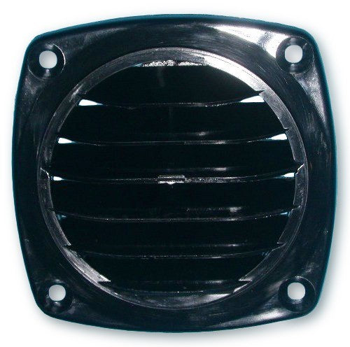 Ventilation grille plastic Ø 85 mm black, ventilation insert, durable