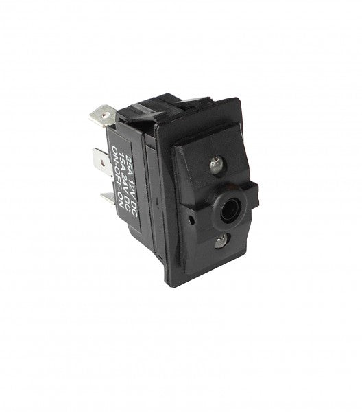 Schalter ON-OFF-ON mit 2 LED, Kippschalter, Individuelle Panelkonfiguration 12V/25A 24V/15A, Einbaumaß 22x37 mm