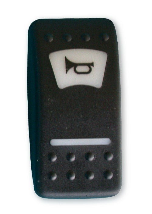Rocker symbol horn, rocker switch, individually configurable