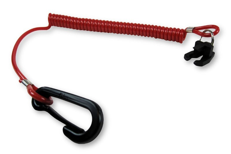 Leine für Notstopschalter OMC Evinrude Johnson, Sicherheitsleine, Länge 35cm-80cm, mit Distanzstück und Befestigungsclip
