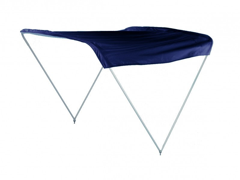 Bimini Sonnensegel Blau, Sonnenschutz, Breite 130cm Länge 180cm Höhe 110cm, 2 Aluminiumbögen, UV-beständig, wasserabweisend, leichtgewichtig, stabiler Alu-Rahmen, einfach montierbar, platzsparend zerlegbar