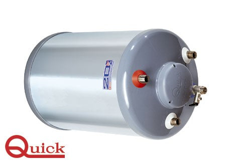 Quick Warmwasserboiler Edelstahl 60 l mit Heizspirale, Wärmespeicher-Heizgerät, hohe Leistung und starke Isolierung