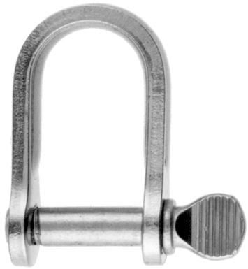 Flat shackle long form stainless steel A4 6 mm, shackle, breaking load 2000 kg