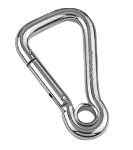 Karabinerhaken asymetrisch mit Öse 10 mm