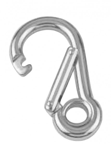Karabinerhaken mit Spezialverschluss und Öse 10 mm