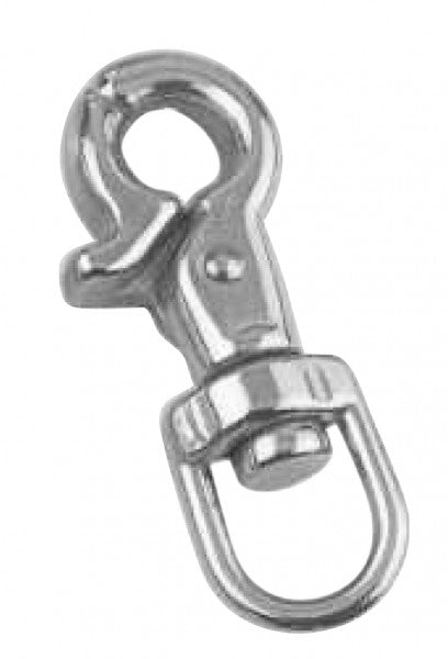 Schnapphaken Edelstahl A4 Länge 65 mm mit Wirbel, Karabinerhaken, rostfrei