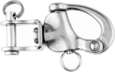 Snap shackle swivel shackle stainless steel A4, snap hook, breaking load 2900 kg 128 mm length