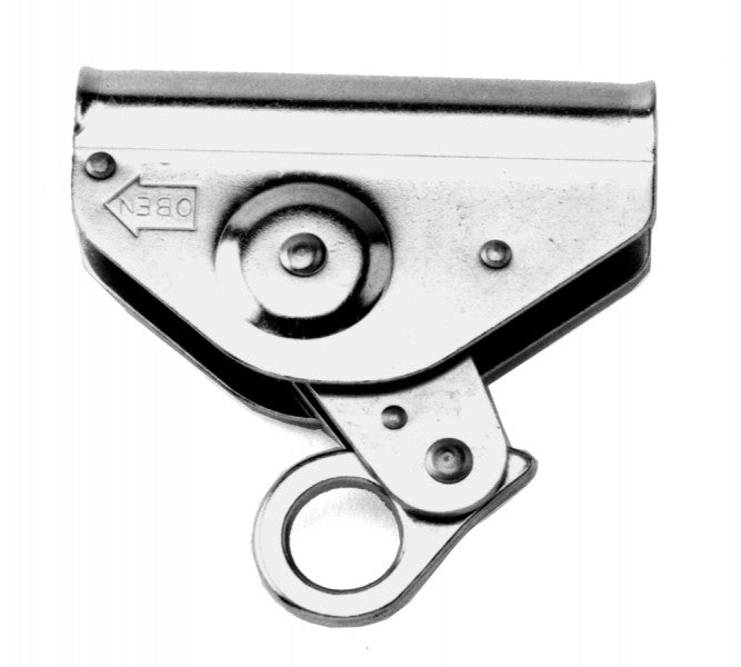 Ascender fall protection device made of stainless steel A4 16 mm, rope clamp, L: 122 mm W: 78 mm